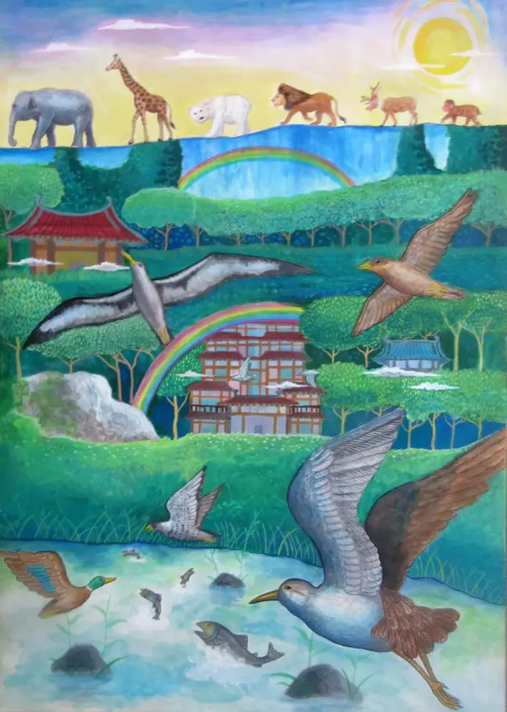 守護の力！！絵　アート作品　絵画　動物　スピリチュアル　　インテリア 守護の力！！絵 風水 アート作品 絵画 動物 スピリチュアル インテリア