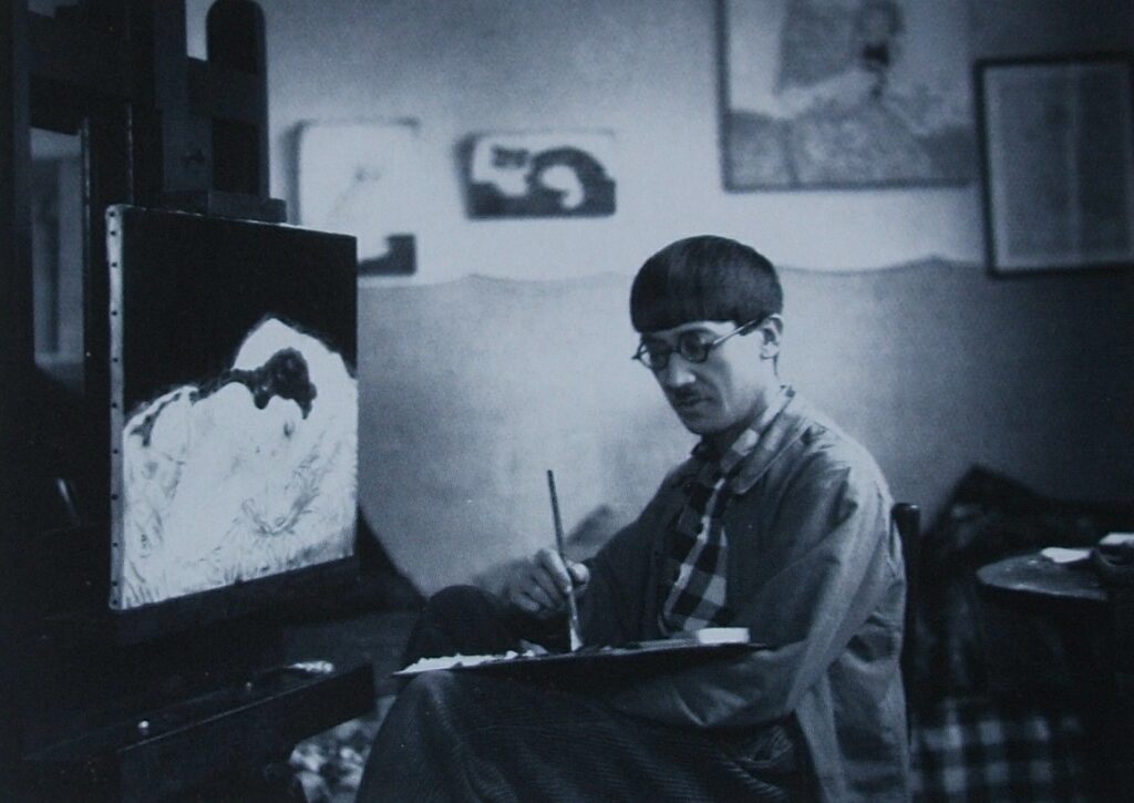 Foujita in his studio