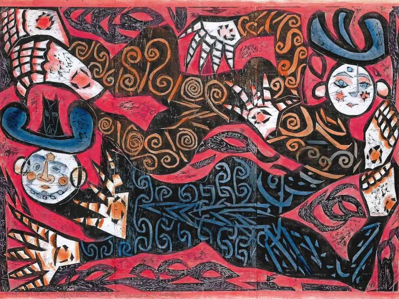 棟方志功「作品」●木版画作品 サイン ヴェネツィアビエンナーレ国際版画大賞● 棟方志功「作品」○木版画作品 サイン ヴェネツィアビエンナーレ