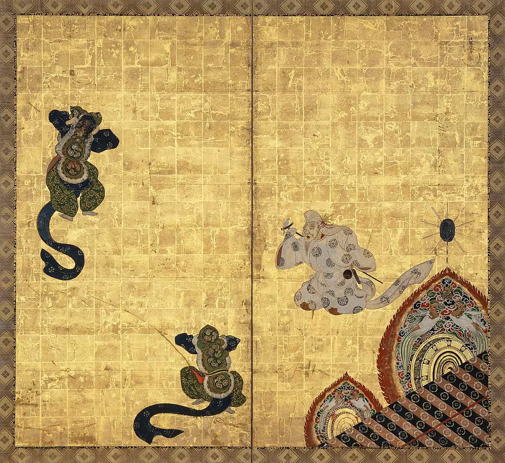 ファイル:Wind-God-Fujin-and-Thunder-God-Raijin-by-Tawaraya