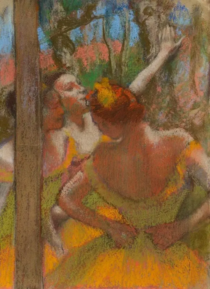 絵画  世界的名画ドガ のバレリーナ ドガ 「二人のバレリーナ」 6号 立体複製名画 【5％ポイント還元