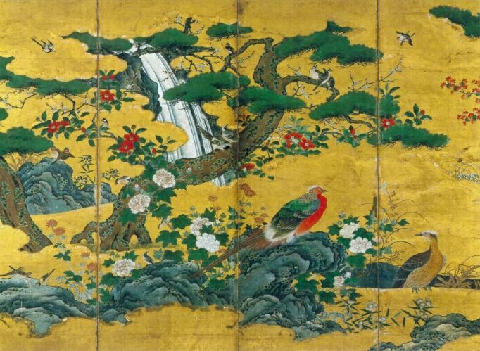 四季花鳥図屏風