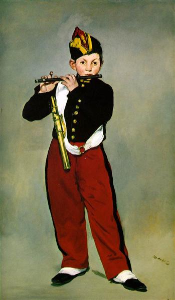 笛を吹く少年（1866年）