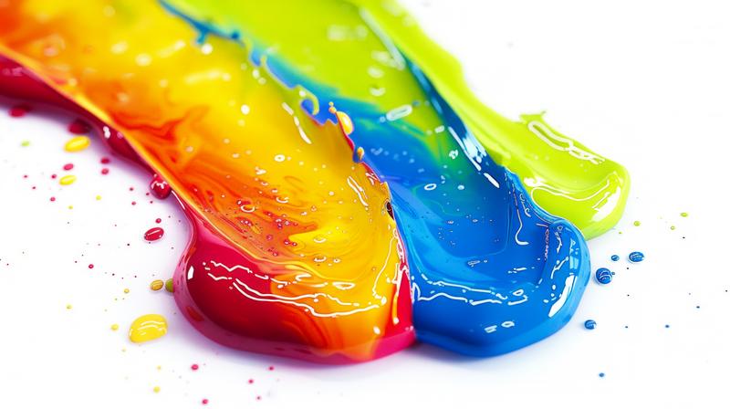 様々な色の絵具の融合の無料のAI画像素材