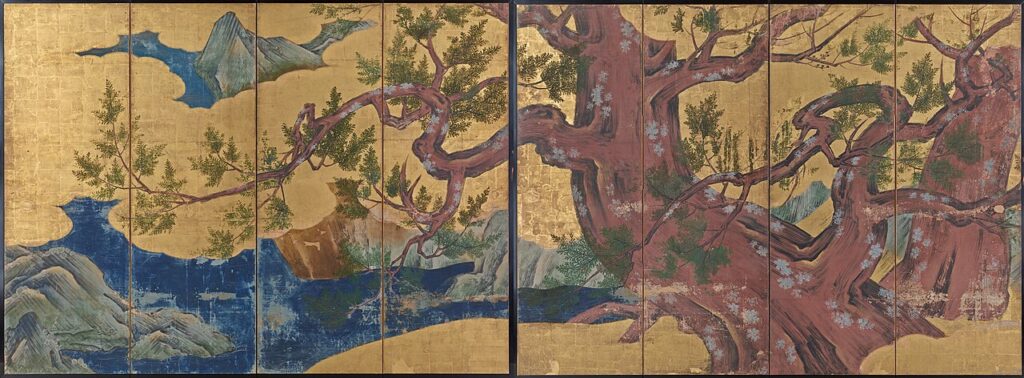 桧図屏風